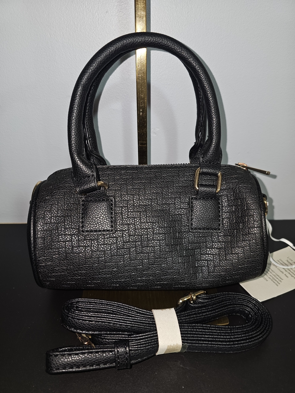 Textured Satchel Handbag